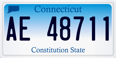 CT license plate AE48711