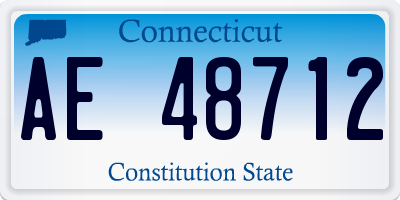 CT license plate AE48712