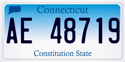 CT license plate AE48719