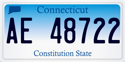 CT license plate AE48722