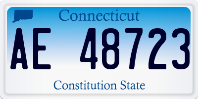 CT license plate AE48723