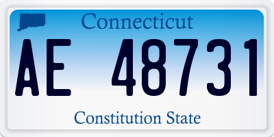 CT license plate AE48731