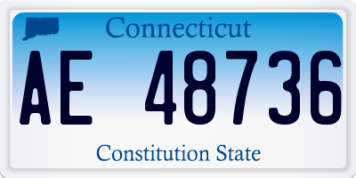 CT license plate AE48736