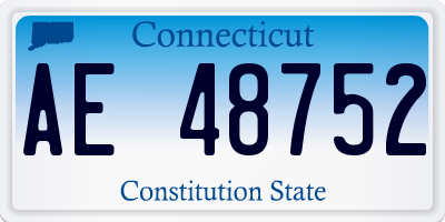 CT license plate AE48752