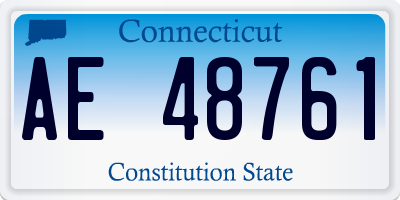 CT license plate AE48761
