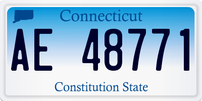 CT license plate AE48771