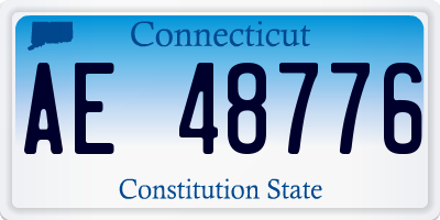 CT license plate AE48776