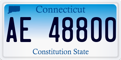 CT license plate AE48800