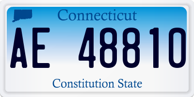 CT license plate AE48810