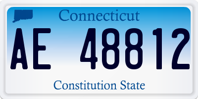 CT license plate AE48812