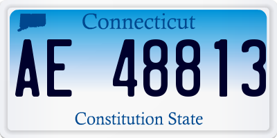 CT license plate AE48813
