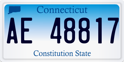 CT license plate AE48817