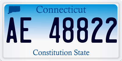 CT license plate AE48822