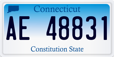 CT license plate AE48831
