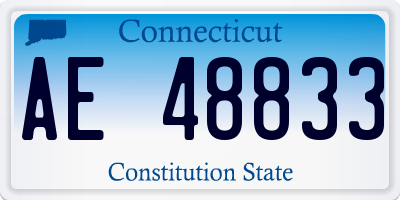 CT license plate AE48833