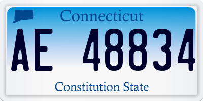 CT license plate AE48834