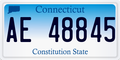 CT license plate AE48845
