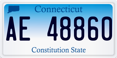 CT license plate AE48860