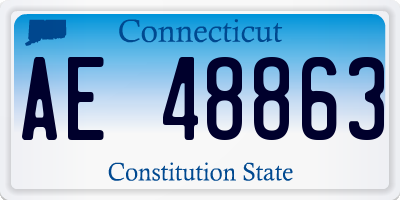 CT license plate AE48863