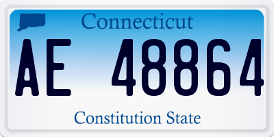 CT license plate AE48864