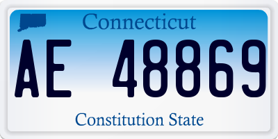 CT license plate AE48869