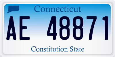 CT license plate AE48871
