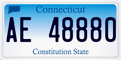 CT license plate AE48880