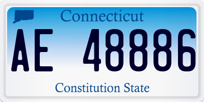 CT license plate AE48886