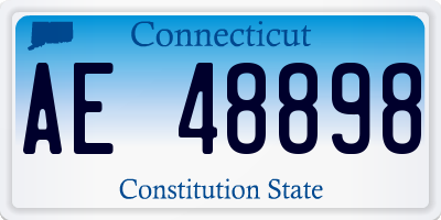 CT license plate AE48898