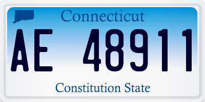 CT license plate AE48911