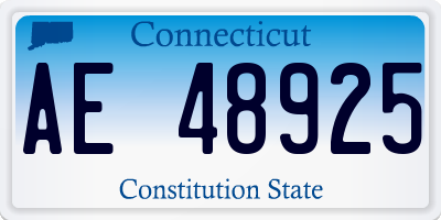 CT license plate AE48925