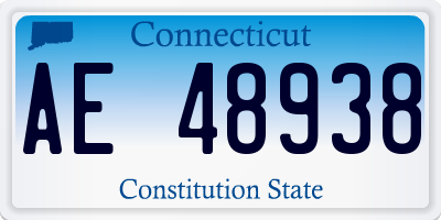 CT license plate AE48938