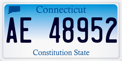 CT license plate AE48952