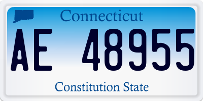 CT license plate AE48955