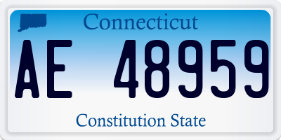 CT license plate AE48959