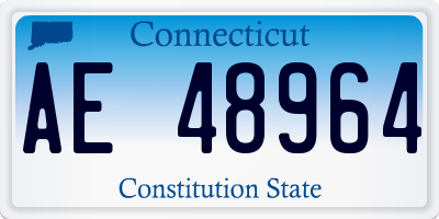 CT license plate AE48964