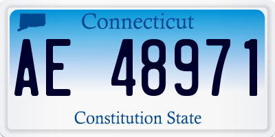 CT license plate AE48971