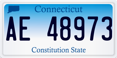 CT license plate AE48973