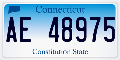 CT license plate AE48975