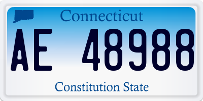 CT license plate AE48988
