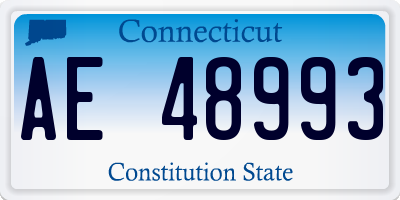 CT license plate AE48993