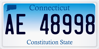 CT license plate AE48998