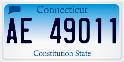 CT license plate AE49011