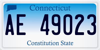 CT license plate AE49023