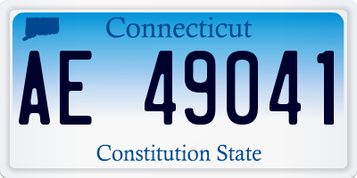 CT license plate AE49041