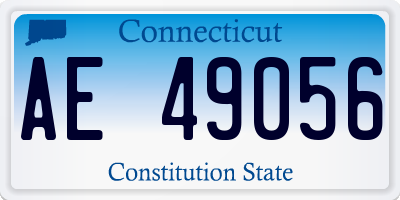CT license plate AE49056