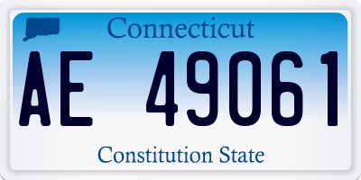 CT license plate AE49061