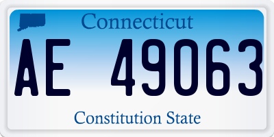 CT license plate AE49063