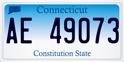 CT license plate AE49073