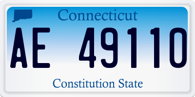 CT license plate AE49110